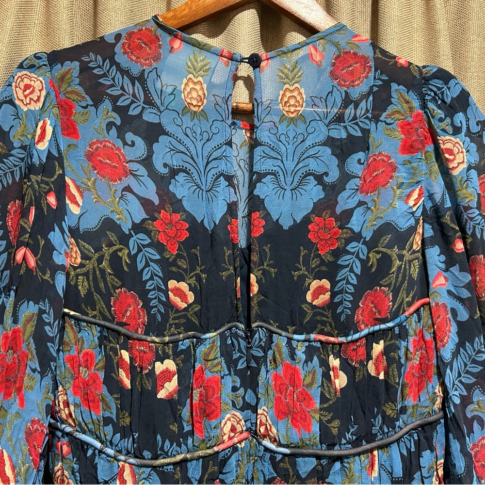 ❗️SOLD❗️Farm Rio Arabesque Floral Blue Maxi Dress - Picture 9 of 9
